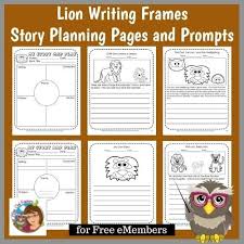 lion writing frames for fiction stories