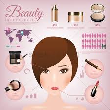 beauty infographic vector image