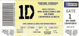 One Direction Ticket Tumblr