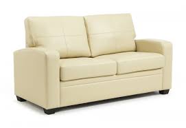 cream faux leather sofa bed