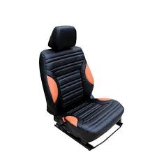 Black Orange Leather Car Seat Cover