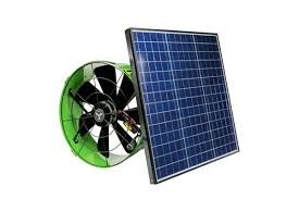 40 watt solar powered gable fan hybrid