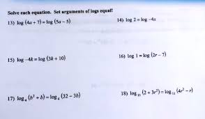 Solve Each Equation Set Arguments