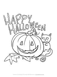 My little man is just learning to color in the lines and these will be perfect for him to keep practicing. Happy Halloween Coloring Page All Kids Network