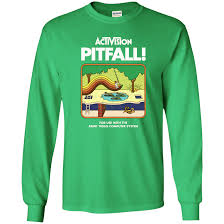 Details About Activision Pitfall Retro Atari 2600 G240 Gildan Long Sleeve T Shirt