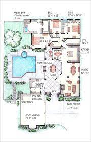 Luxury Ranch House Plans Courtyard