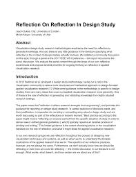 If you are stuck with your reflection paper, these ten tips can be of immense help to you. Pdf Reflection On Reflection In Design Study