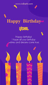 vishal create happy birthday image