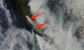 The national oceanic and atmospheric administration captured these images as fires raged near the west coast of the us. California S Wildfires Seen From Space In Satellite Photos