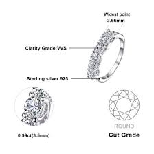 China 925 Sterling Silver Rings Cubic Zirconia Rings Cz