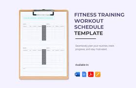 free workout schedule template