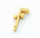 Gold Two Ball and Cane Lapel Pin MST2424T