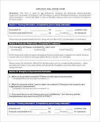 Employee Review Forms Performance Examples Form Excellent