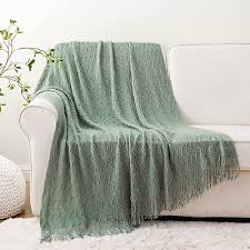 sage green throw blanket for couch