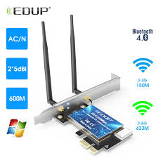 Nano size for portable use. Computer Components Parts 450mbps 2 4g 5g Wifi Wireless Lan Card Pci E X1 Network Adapter For Desktop Interface Add On Cards