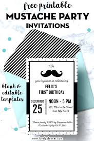 Mustache Invitations For First Birthday Image 0 Free Printable