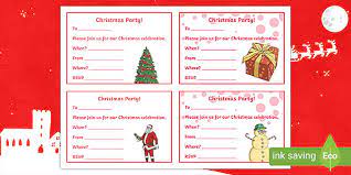 Free printable surprise party birthday invitation templates. Christmas Party Invitation Blank Templates Teacher Made
