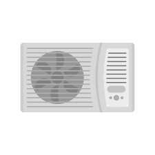Outdoor Air Conditioner Fan Icon Flat