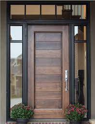Wood Door With Glass Surround
