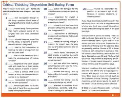 California Critical Thinking Disposition Inventory  CCTDI     Critical Thinking Disposition Self  Rating Form    Pearson Learning      Chapter     Pearson Learning Solutions
