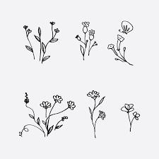 free wildflowers vector clip art