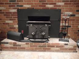 wood stove with mailbox blower housing