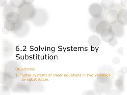 By Substitution Powerpoint Presentation