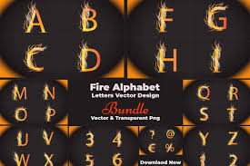 fire alphabet letters design design cuts