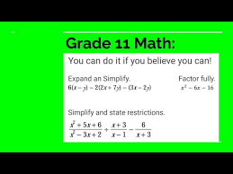 Grade 11 Math Quiz 1 Review