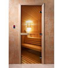 glass sauna door with photo a031
