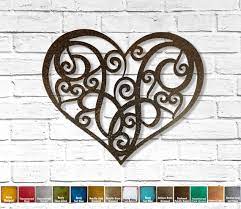 Buy Ornate Heart Symbol Metal Wall Art