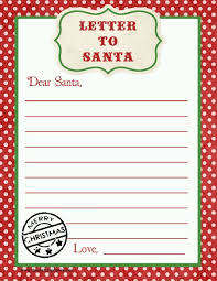 Letter To Santa Free Printable Download Pins I Love Santa