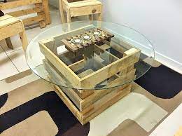 turn wooden pallets into coffee tables