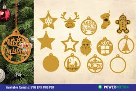 Christmas Ornaments Laser Pattern Graphic By Powervector Creative Fabrica