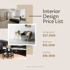3d interior design list with