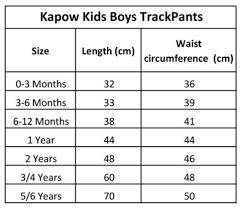 Kapow Kids Boys Pants Size Chart Annie And Islabean Kids