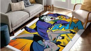 bat punch by bruce timm area rug carpet
