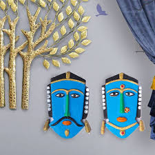 Terracotta Polished Tribal Mask Wall