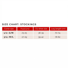 Size Chart Is An Indication Of The Fitting Size Of A Tights