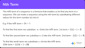 Nth Term Of A Sequence Gcse Maths