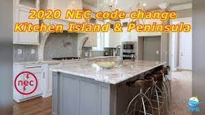 2020 nec code change for kitchen island