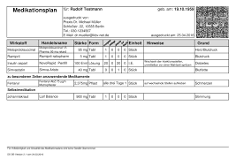 Die meisten patienten haben einen medikamentenplan von ihrem hausarzt ausgedruckt zu hause. Medikamentenplan Pdf Word Zum Ausdrucken Sonstiges Teramed