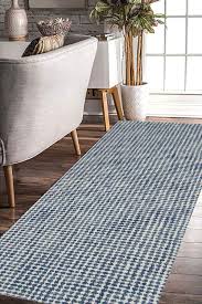 wool blue indoor runner rug in the rugs