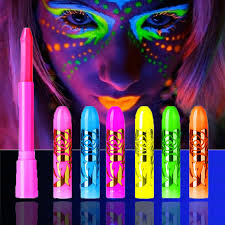 glow in the black light face body