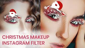 christmas makeup look insram filter