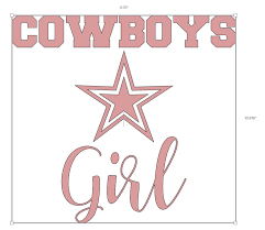 Dallas Cowboys Girl Custom Nfl Football
