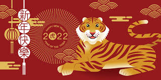 Happy new year, Chinese New Year, 2022, Year of the Tiger, cartoon character, royal tiger, Flat design 1988408 Vector Art at Vecteezy