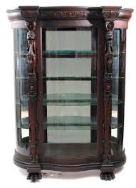 Lot Curved Glass China Cabinet By R J
