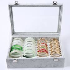 silver jade jewelry display gl box