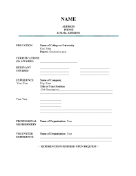 Blank Resume Format 6 Resume Layout